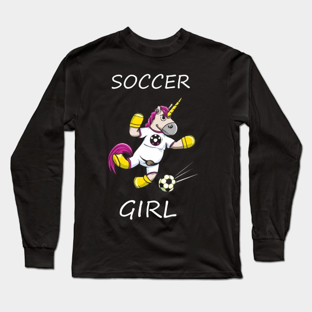 Soccer Girl Quote Long Sleeve T-Shirt by Imutobi